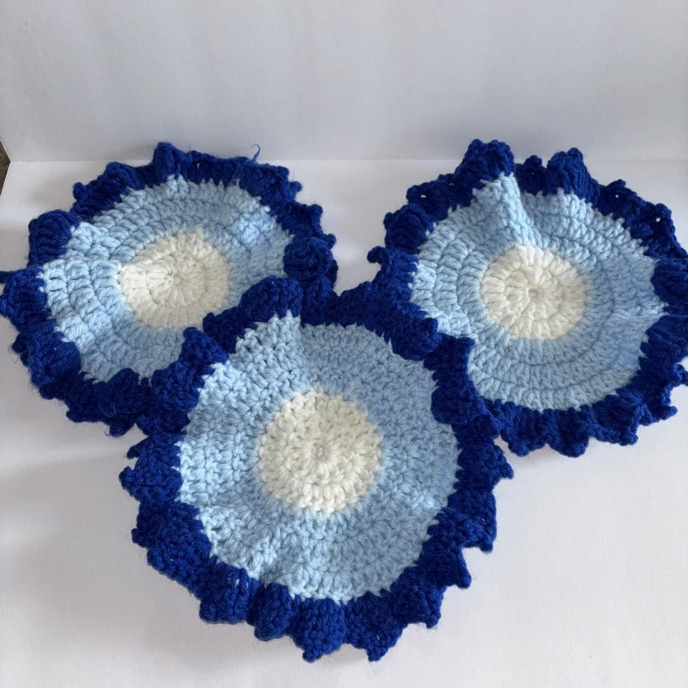 Handmade Crochet Hot Pad Trivet Potholder Coaster Doily 8.5